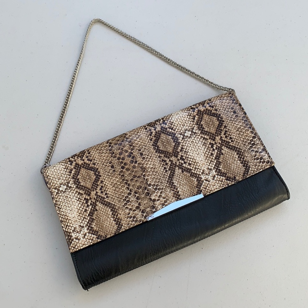 Danielle Nicole Snake Print Envelope Clutch